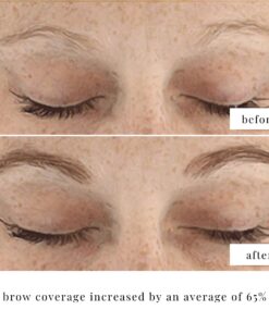 Elizabeth Mott Eyebrow Gel Makeup - Queen of the Fill Brow Tint and Filler - Brush to Fill in Eyebrows and Cover Gray Hairs - Cruelty Free - Dark Medium Brown, 4g 24 81B0N PMqoL