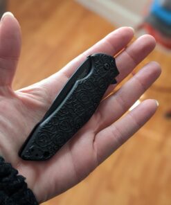 Kershaw Kuro Tanto Black Serrated Pocket Knife, 3.1” Steel Blade with Assisted Opening, Glass-Filled Nylon Handle with Deep-Carry Pocketclip, Small Folding Knife 30 81B0XUpYdtL