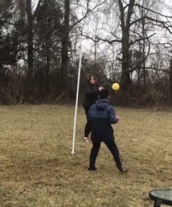 Franklin Sports Tetherball - Tetherball Ball, Rope and Pole Set - Portable Steel Tetherball Set with Easy Assembly - Classic Outdoor Game Starter 6 81B0pTxR9IL