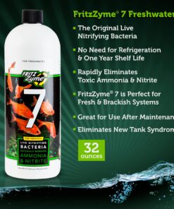 Fritz Aquatics FritzZyme 7 Live Nitrifying Bacteria Naturally Removes Amonia & Nitrite for Freshwater Fish (32-Ounce) 32 oz 15 81B1VtyU6XL