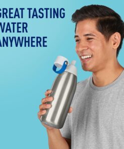 Alternative view of Brita Insulated Filtered Water Bottle with Straw, Reusable, Christmas Gift and Stocking Stuffer For Men and Women, Stainless Steel Metal, 32 Ounce 32 oz