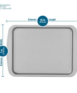 G & S Metal Products Company HG56 OvenStuff Non-Stick Toaster Oven Cookie Pan, 8.5 inches by 6.5 inches, Gray,Small Small 11 81B4awBfwbL