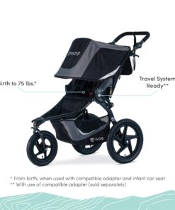 BOB Gear Revolution Flex 3.0 Jogging Stroller, Graphite Black Single 23 81B4em55hbL