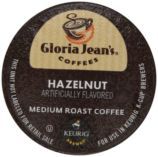 Gloria Jean's Coffees Hazelnut, Single-Serve Keurig K-Cup Pods, Flavored Medium Roast Coffee, 48 Count