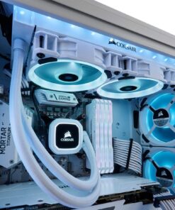 Corsair LL Series, LL120 RGB, 120mm RGB LED Fan, Triple Pack with Lighting Node PRO- White, Lighting Node PRO Included, LL120 RGB White,CO-9050092-WW Triple Pack w/ Lighting Node PRO 45 81B4yHT05fL