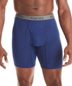 Alternative view of Hanes Mens Comfort Flex Fit Ultra Soft Cotton Stretch Long Leg Boxer Briefs 3-Pack XX-Large Long Leg Assorted