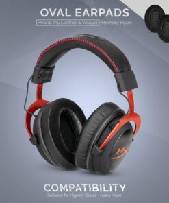 Alternative view of Brainwavz Hybrid Memory Foam Earpad - Black PU/Velour - Suitable for Large Over The Ear Headphones - AKG, HifiMan, ATH, Philips, Fostex Hybrid Oval