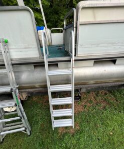 RecPro 5 Step Removable Boarding Boat Ladder | AL-A5 | Marine Pontoon Boat Dock | Heavy Duty Aluminum 35 81B6uFfhN2L