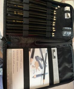 Drawing and Sketching Pencil Set In Zippered Carrying Case 16 Piece Set 29 81B89CyeCuL
