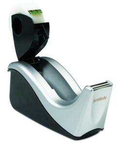 Scotch Desktop Tape Dispenser, Silvertech Two-Tone (C60-ST) 1 Count (Pack of 1) 35 81B8R17Op0L