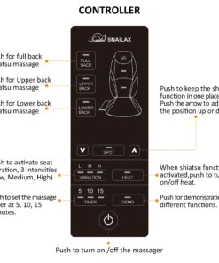 Snailax Shiatsu Massage Cushion with Heat Massage Chair Pad Kneading Back Massager for Home Office Seat use Black SL-256 28 81B9YM1YbcL