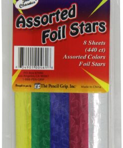 Alternative view of Pencil Grip The Classics Foil Stars Stickers, Assorted Colors, 8 Sheets, 440 Count (TPG-461)