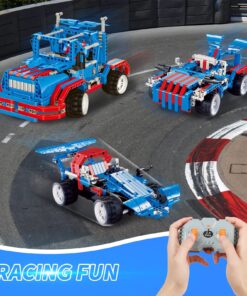 Alternative view of morwant STEM Toys Gift for Boys & Girls Age 6yr-14yr, 2-in-1 Remote Control Car Building Kits, Christmas Birthday Engineering Learning Set for Kids 6,7,8,9+ Year Old (443pcs) Blue