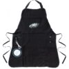 Team Sports America NFL Philadelphia Eagles Ultimate Grilling Apron | Bottle Opener and Insulated Beverage Holder | Heavy Duty Durable Cotton Canvas 300 GSM | Machine Washable | Adjustable Straps 22 81BCUuJFC8L