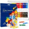 PHOENIX Acrylic Paint Set, 24x12ml Tubes, Non-toxic Craft Christmas Color Paints for Canvas, Wood, Ceramic, Great Value Painting Supplies for Adults Kids & Beginners studio grade 0.4 fl oz (pack of 24) 16 81BCj93u3L