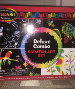 Melissa & Doug Deluxe Combo Scratch Art Set: 16 Boards, 2 Stylus Tools, 3 Frames 8 81BCjjepzjL