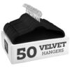 Zober Velvet Hangers 50 Pack - Heavy Duty Black Hangers for Coats, Pants & Dress Clothes - Non Slip Clothes Hanger Set - Space Saving Felt Hangers for Clothing 33 81BCoIFIDDL