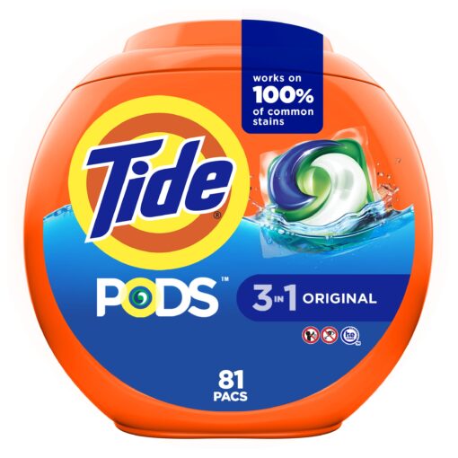 Tide PODS Laundry Detergent Soap PODS, High Efficiency (HE), Original Scent, 81 Count 81 Count (Pack of 1)