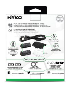 Nyko Xbox One Power Kit Plus - Rechargeable Battery Kit with 2 Batteries, Black & White Covers, 8-foot Micro-USB Charge Cable - Ultimate Xbox Accessories - Power, Cable, & Replacement Battery Doors Power Kit Plus Xbox One 15 81BEhM1w3jL