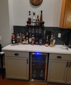 NewAir Compressor Wine Cooler Refrigerator in Stainless Steel | 27 Bottle Capacity | Freestanding or Built-In | UV Protected Glass Door with Lock and Handle AWC-270E 31 81BFVZR53L