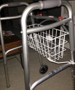 Drive Medical 10200B Walker Basket with Plastic Cup Holder, White 33 81BFY3p151L