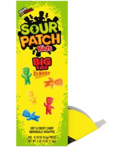 SOUR PATCH KIDS Big Individually Wrapped Soft & Chewy Candy, Christmas Candy Stocking Stuffers, 240 Count Box Mixed-Fruit 46 81BG49ziL