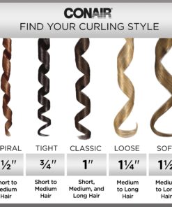 Conair Supreme Curling Iron Combo Pack, 1/2", 3/4", & 1", Set of 3 3 Piece Assortment 8 81BG9JcrFGL