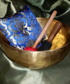 10" Large Master Healing Hand hammered Tibetan Singing Bowl ~ Great for Meditation, Yoga, Sound Bath, Mindfulness, Relaxation ~ Cushion, Wooden Mallet & Drumstick Included 21 81BGX173pQL