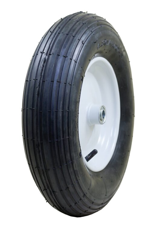 Marathon 4.80/4.00-8" Pneumatic (Air Filled) Tire on Wheel, 3" Hub, 3/4" Bearings, Ribbed Tread