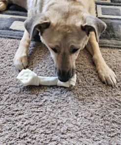 Grand Valley Pet Products 8-9" Natural Flavor Dog Rawhide Chewsomes Knotted Bones (5 Pack) - Rawhide Bones for Large Dogs - 100% USA-Sourced Rawhide - Single Ingredient - Dental Dog Chew Rawhides Natural - 5 Pieces 34 81BHqqrcAPL