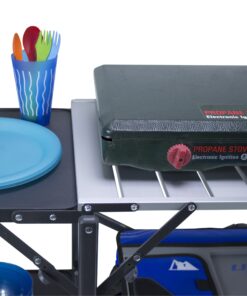 GCI Outdoor Slim-Fold Cook Station, Portable Camp Kitchen Table Pack of 1 Modern 25 81BICVmZEsL