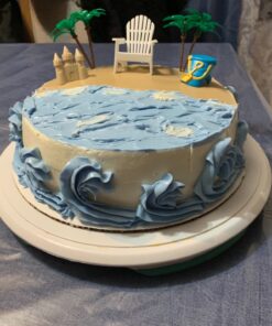 DecoSet® Beach Chair and Umbrella Tropical Beach Cake Decoration, 6 Piece Cake Topper Set, Palm Trees, Deck Chair, Beach Umbrella, Sand Castle and Bucket, Food Safe, Beach Chair & Umbrella DecoSet 29 81BIRWQ2nlL 1