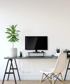 Allsop Large Metal Art Monitor Stand, 18-Inch wide platform holds 50 lbs with keyboard storage space - Black (30336) Large Monitor Stand 27 81BJIGZPL