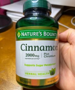 Nature’s Bounty Cinnamon 2000mg Plus Chromium, Sugar Metabolism Support Supplement, 60 Capsules 31 81BJhCAn6FL