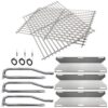 Hisencn BBQ Repair Kit Replacement for Jenn Air Gas Grill 720-0336, 7200336, 720 0336 Grill Stainless Steel Burners,Stainless Steel Heat Plates Stainless Steel Cooking Grid Grates & igniters 26 81BLPRgb8JL