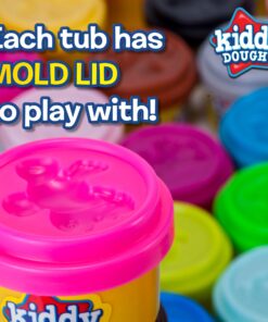 KIDDY DOUGH 40 Pack of Birthday Party Favors Bulk Dough & Clay Pack - Includes Molded Animal Shaped Lids + 40 Shapes & Numbers Dough Tools - Holiday Edition - (1oz Tubs - 40oz Total), Multi Color 22 81BM3bj8pGL 1