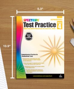 Carson Dellosa Spectrum 4th Grade Test Practice Workbook All Subjects, Ages 9 to 10, Grade 4 Test Practice Math, Language Arts, Reading Comprehension, ... Writing, and Math - 160 Pages (Volume 81) 15 81BMJXT1ZiL