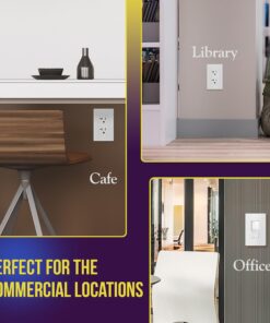 ENERLITES Screwless Decorator Wall Plates Child Safe Outlet Covers, Size 1-Gang 4.68" H x 2.93" L, Unbreakable Polycarbonate Thermoplastic, SI8831-W-10PCS, Glossy, White, 10 Count Standard Size 25 81BMzfCUfRL