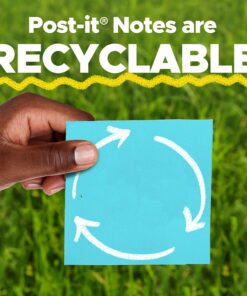 Post-it Super Sticky Notes, 3x3 in, 5 Pads, 2x the Sticking Power, Blue Sapphire, Recyclable (654-5SSBW) Mediterranean Blue 22 81BNDxxlf4L 2