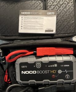 NOCO Boost HD GB70 2000A UltraSafe Car Battery Jump Starter, 12V Battery Booster Pack, Jump Box, Portable Charger and Jumper Cables for 8.0L Gasoline and 6.0L Diesel Engines 47 81BNLwt7RVL