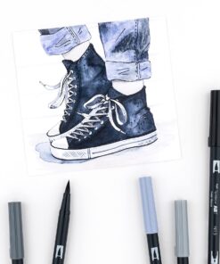 Tombow 56171 Dual Brush Pen Art Markers, Grayscale, 10-Pack. Blendable, Brush and Fine Tip Markers 33 81BNydqIAFL