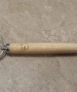 LHU Premium Original Danish Dutch Whisk for Better Batter and Bread Dough Recipes, Stainless Steel/Beechwood, Includes Cleaning Brush, Large, 13.5" L 23 81BPhkjh CL