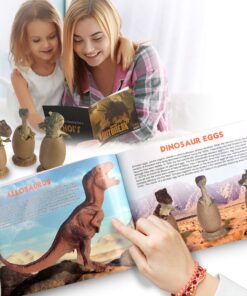 Dinosaur Toys - 20 Packs Dinosaur Figure Play Set with Educational Book, Toy for 3 4 5 6 7 8 Year Old Boys - Plastic Dinosaurs Birthday Gift for Kids 26 81BQ1cHo2yL