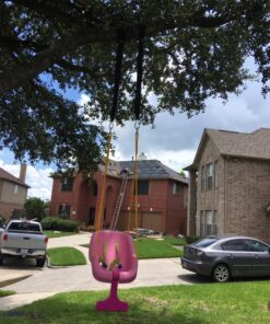 Easy Hang (4FT) Tree Swing Strap X1 - Holds 2200lbs. - Heavy Duty Carabiner - Bonus Spinner - Perfect for Tire and Saucer Swings - 100% Waterproof - Easy Picture Instructions - Carry Bag Included! 4 Feet Single 30 81BQF9Lwk5L