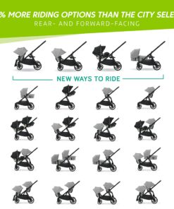 Baby Jogger City Select LUX Stroller | Baby Stroller with 20 Ways to Ride, Goes from Single to Double Stroller | Quick Fold Stroller, Taupe 12 81BRCCl8CML