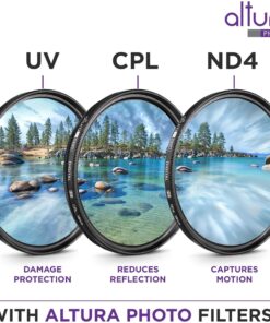 58MM Complete Lens Filter Accessory Kit (UV, CPL, ND4, ND2, ND4, ND8 and Macro Lens Set) for Canon EOS 70D 77D 80D 90D Rebel T8i T7 T7i T6i T6s T6 SL2 SL3 DSLR Cameras 58MM 44 81BROoscTwL 1