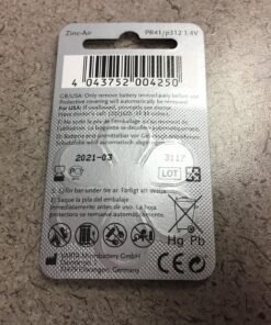 Power One Zinc p312 hearing aid battery,60 pcs pack 35 81BRmPvIMyL