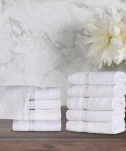 SUPERIOR Egyptian Cotton 10-Piece Face Towel Set, Small Towels for Facial, Spa, Quick Dry, Absorbent Towels, Bathroom Accessories, Guest Bath, Home Essentials, Washcloth, Airbnb, White Washcloth (10-Pack) 10 81BRtLkKjpL