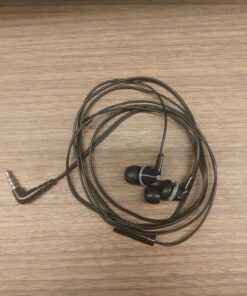 Panasonic ErgoFit Wired Earbuds, In-Ear Headphones with Microphone and Call Controller, Ergonomic Custom-Fit Earpieces (S/M/L), 3.5mm Jack for Phones and Laptops - RP-TCM125-K (Black) Black With Mic 42 81BRtzhk9L