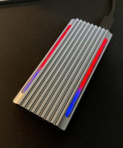 M.2 NVMe SSD Enclosure Adapter USB C 3.2 Gen 2 10Gbps M.2 NVMe to SATA Reader, Tool-Free 6Gbps SATA, RGB NVMe Enclosure Aluminum Case Support UASP Trim for PCIe M-Key(B+M Key) SSD Size 2242/2260/2280 RGB Version 55 81BSqytE4TL